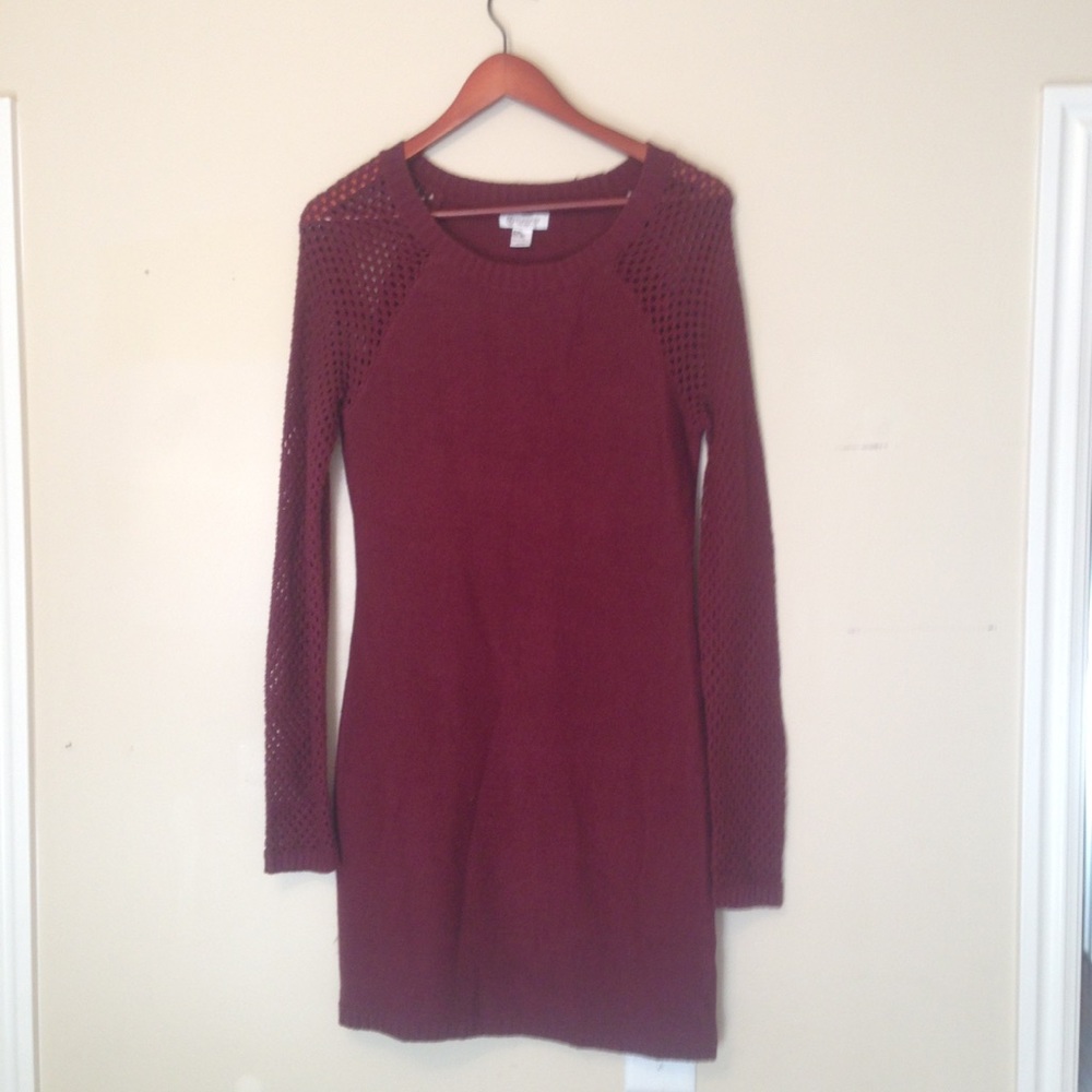 Burgundy Element Dress